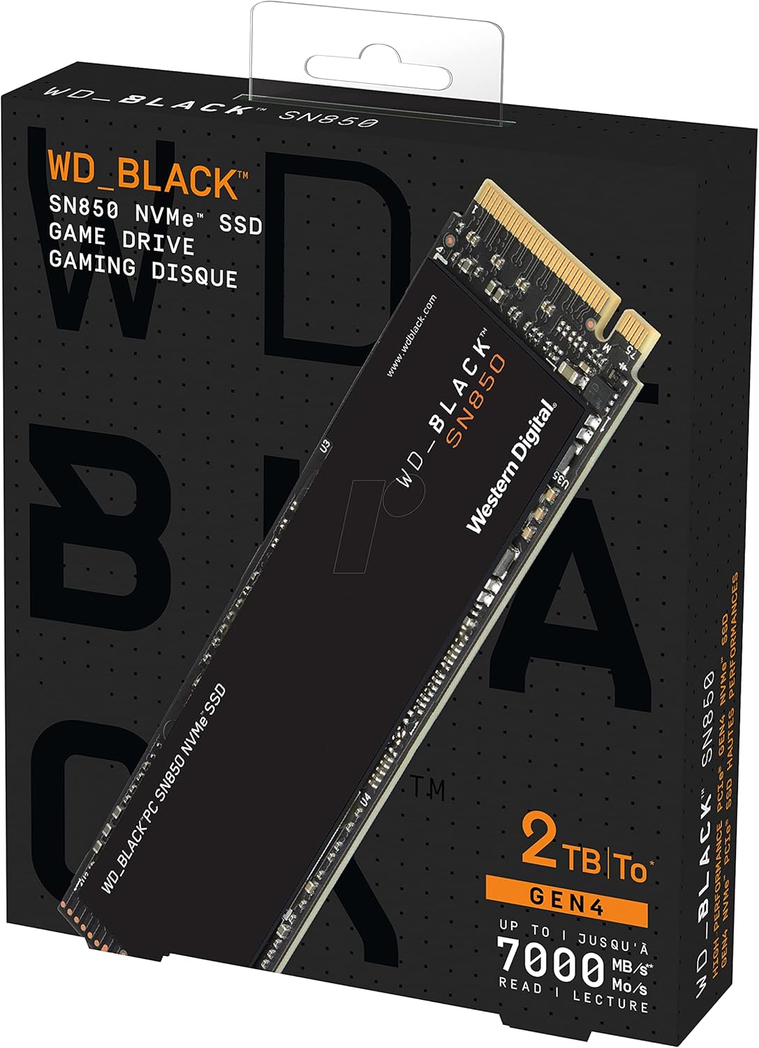 Western Digital WD Black SN850 NVMe M.2 2280 2TB PCI-Express 4.0 x4 3D NAND Internal Solid State Drive (SSD) for Laptops and Desktops