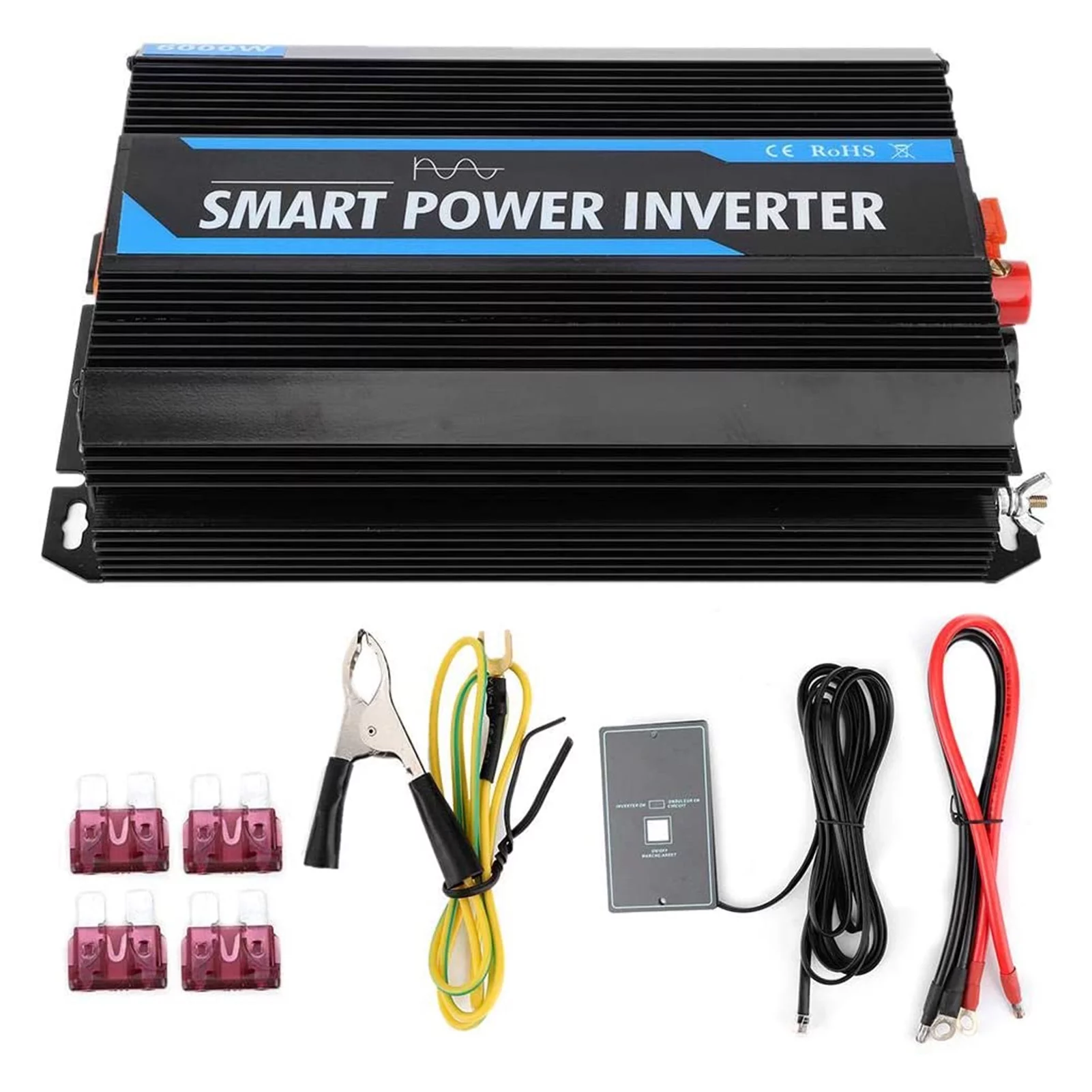 6000W Inverter Pure Sine Power Inverter DC AC Peak Power 12000W Charger for RV Car