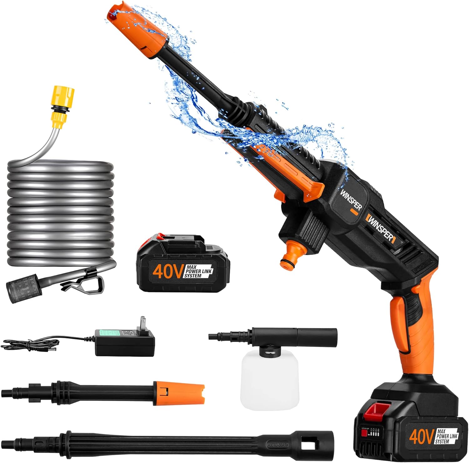 Cordless Pressure Washer - Portable and Lightweight Multitool Cleaner Set
