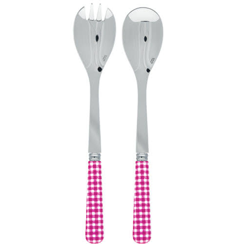 Gingham Salad Set (2 Pcs)-Light Blue by Sabre Paris from Didriks