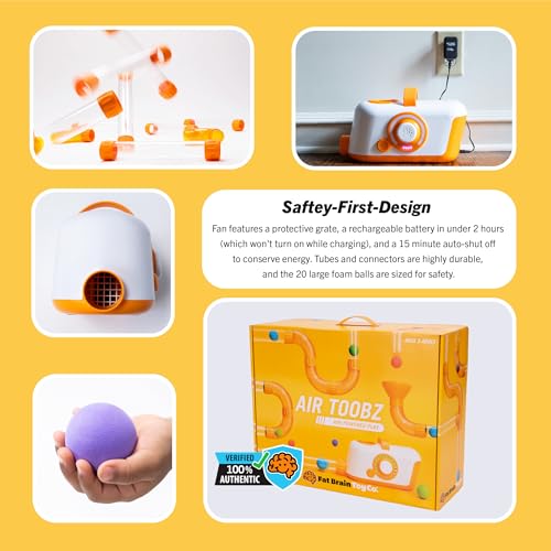 Fat Brain Toys The Original Air Toobz, Air-Powered STEM Building Toys for Kids & Teens, Kids Building Toys, STEM Toys for 3+ Year Old