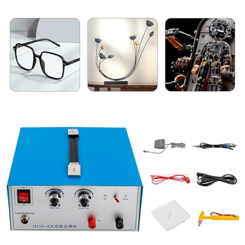 Jewelry Spot Welder, DC 50A 500W Adjustable Jewelry Welder w/ Foot Pedal, 0.02-0.05in Welding Dia. Soldering Machine