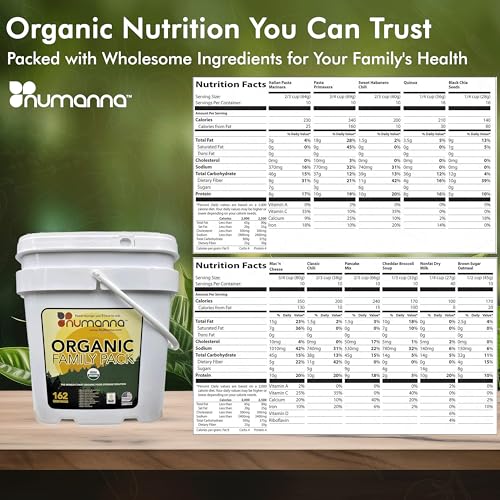 Numanna Organic Family Pack Bucket 162 Servings | USDA Organic