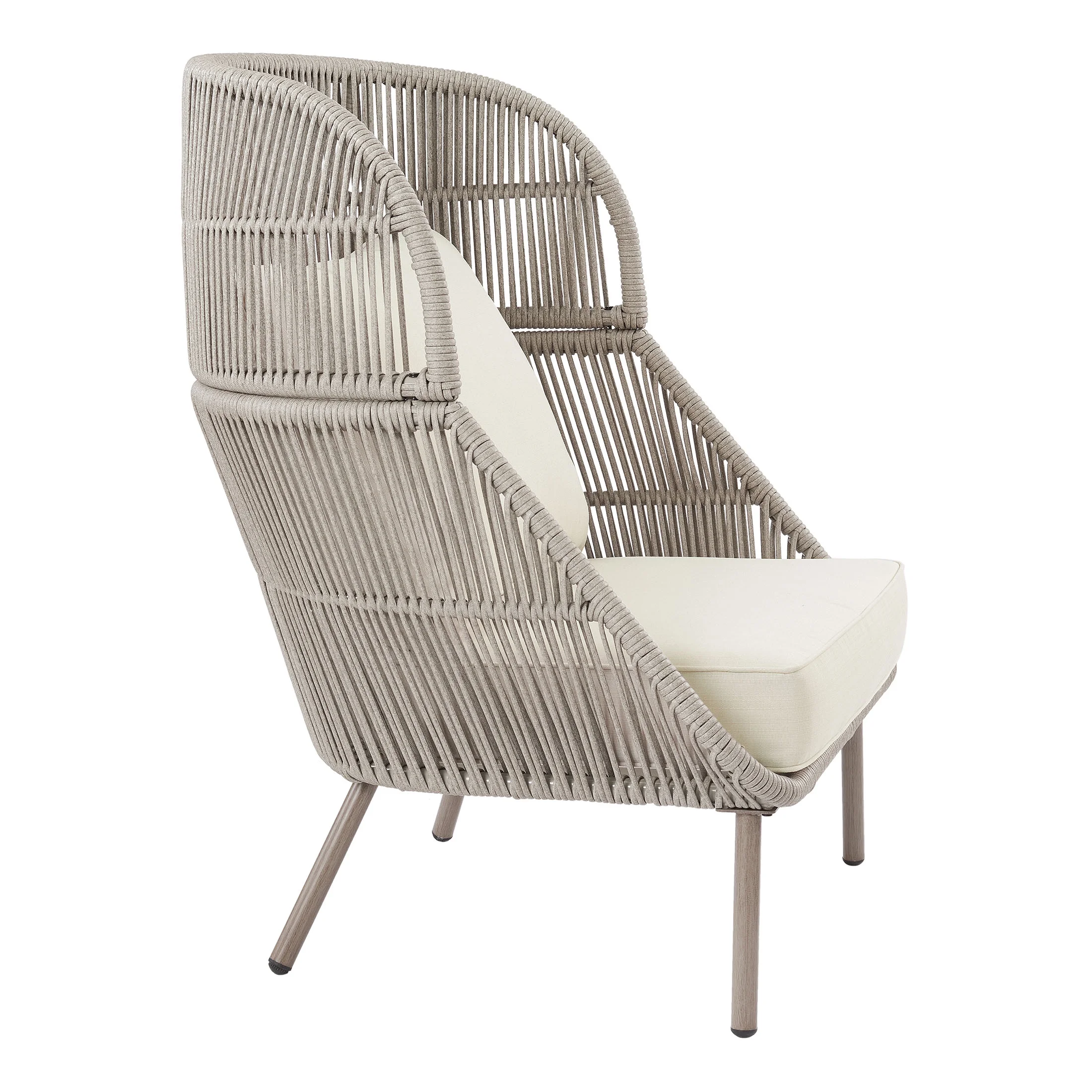 Better Homes & Gardens Tarren Wicker Outdoor Accent Chair with Cushions, Beige