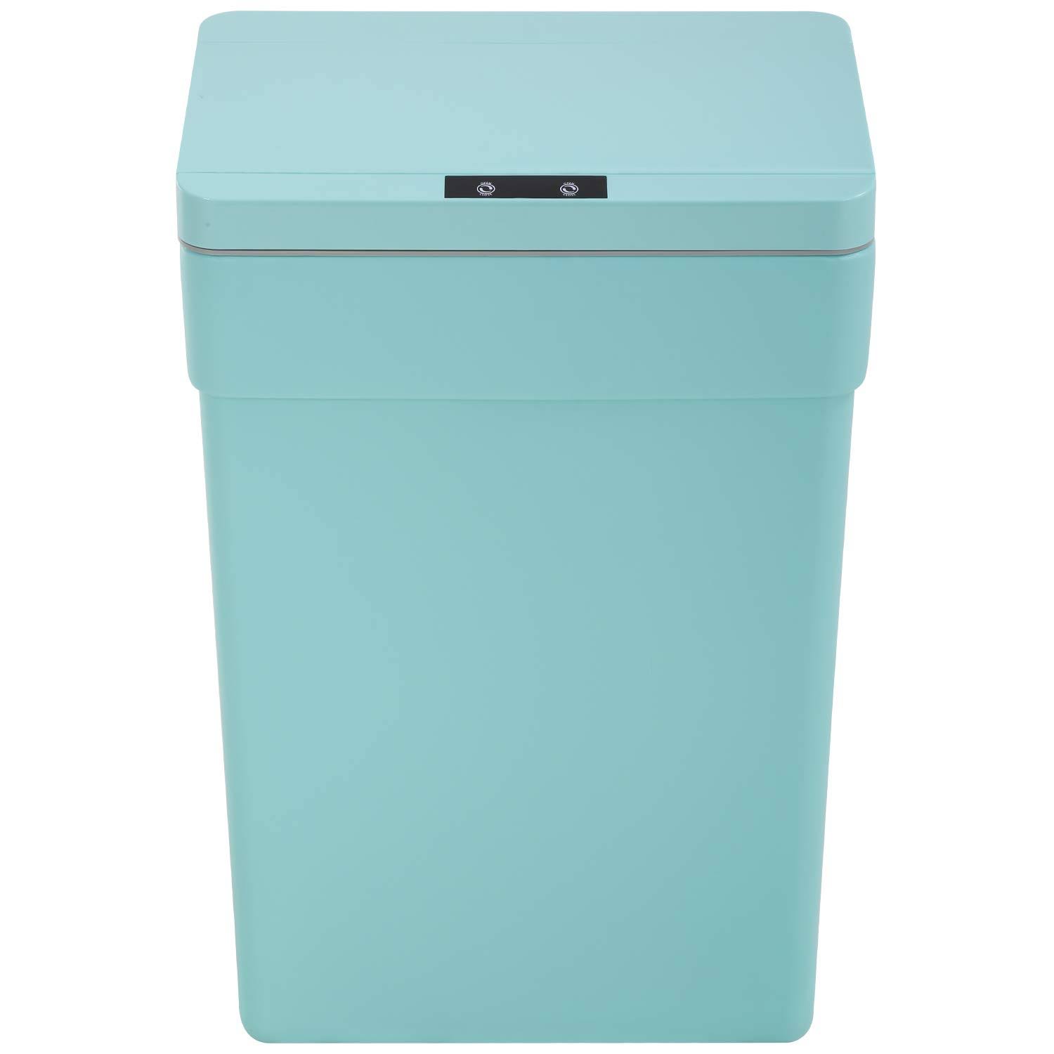 13 Gallon Trash Can Plastic Kitchen Trash Can Automatic Touch Free High-Capacity Garbage Can with Lid for Bedroom Bathroom Home