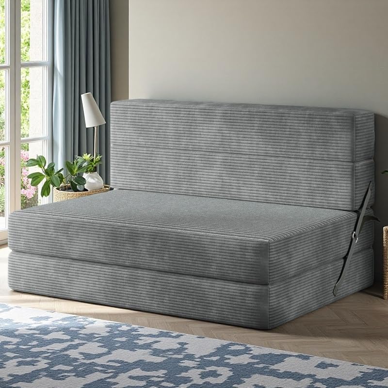 YITAHOME Convertible Folding Sofa Bed, Corduroy Fabric Fold Out Chair Bed