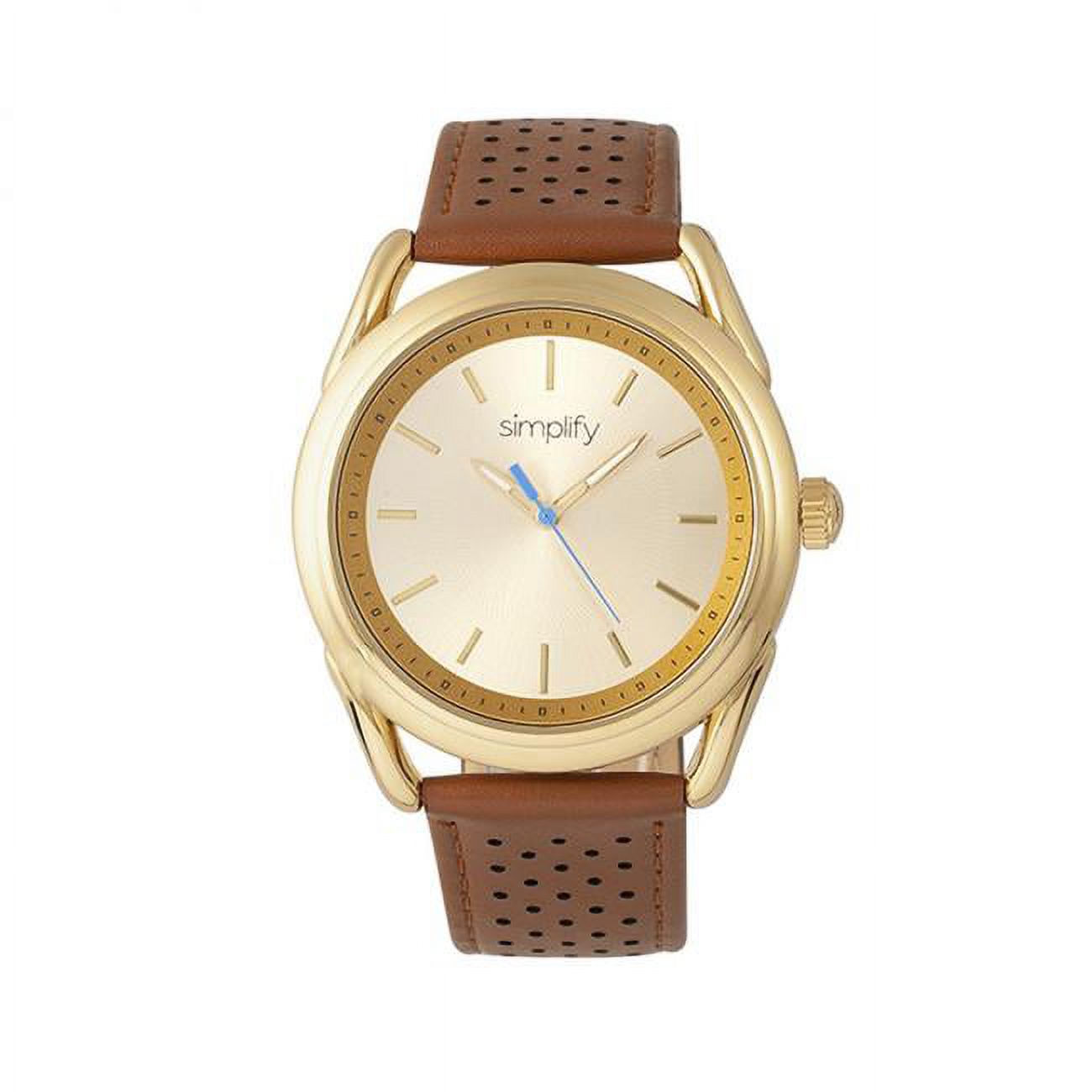 The 5900 Leather-Band Watch - Gold/Camel