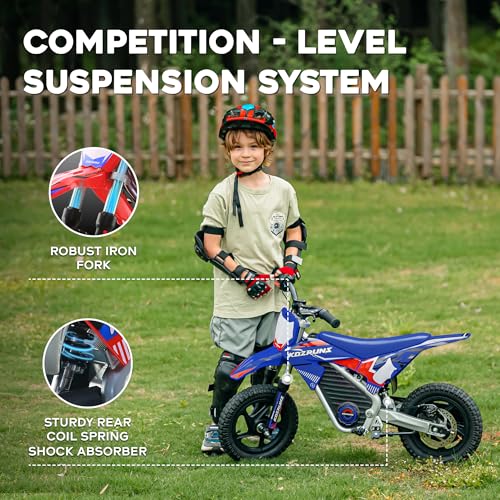 AIII Electric Dirt Bike for Kids 3-7, High Performance Racing Grade Motorcycle, Up to 8MPH, 2 Speed Settings, 12-Inch Off-Road Tires