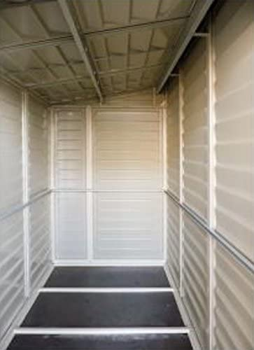 Store More Saffron Lean-to 4' x 8' Plastic Shed, Ivory, 4ft x 8ft