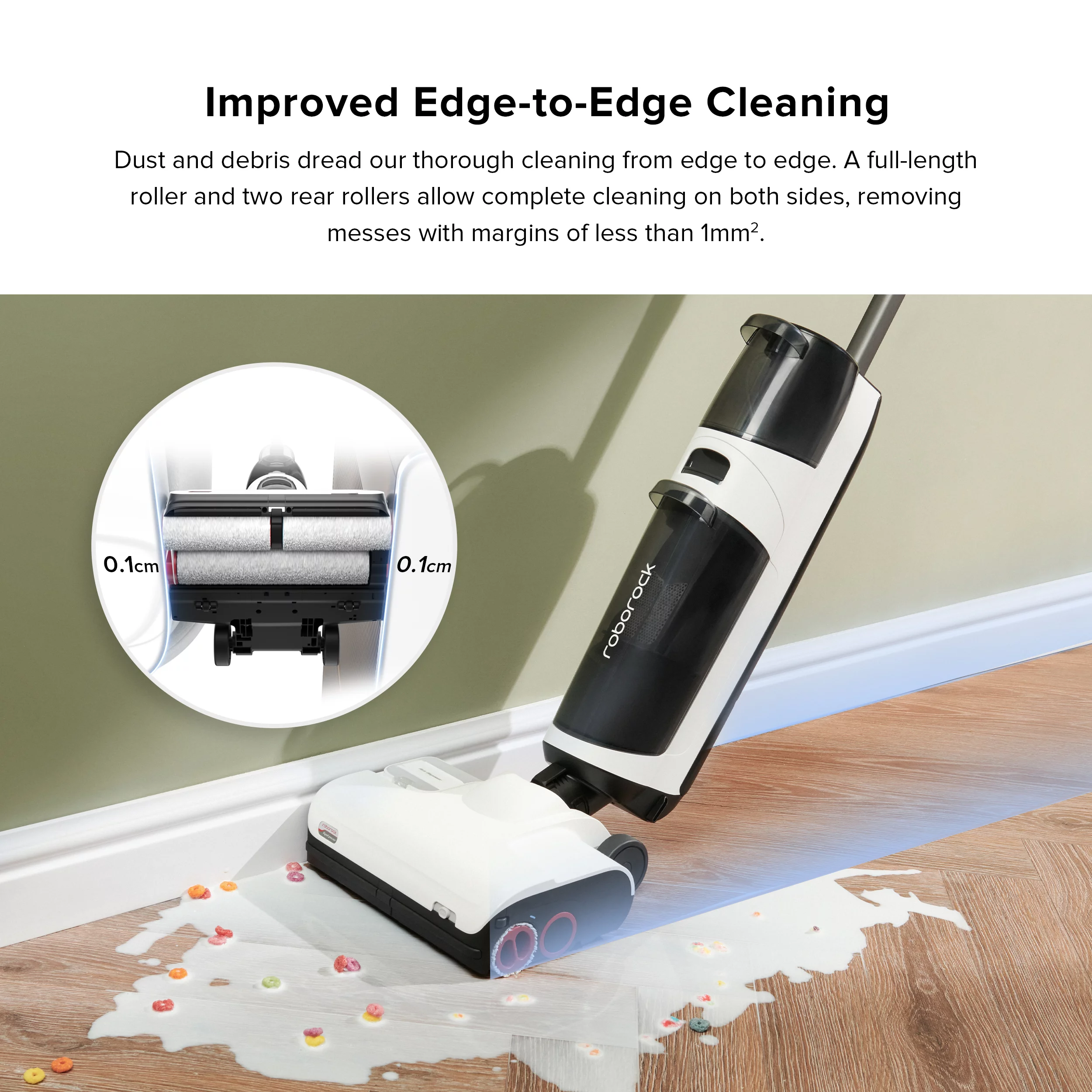 Roborock® Dyad Pro Wet and Dry Vacuum Cleaner with multi-rollers, 17000Pa Suction, Self-Cleaning and Self-Drying