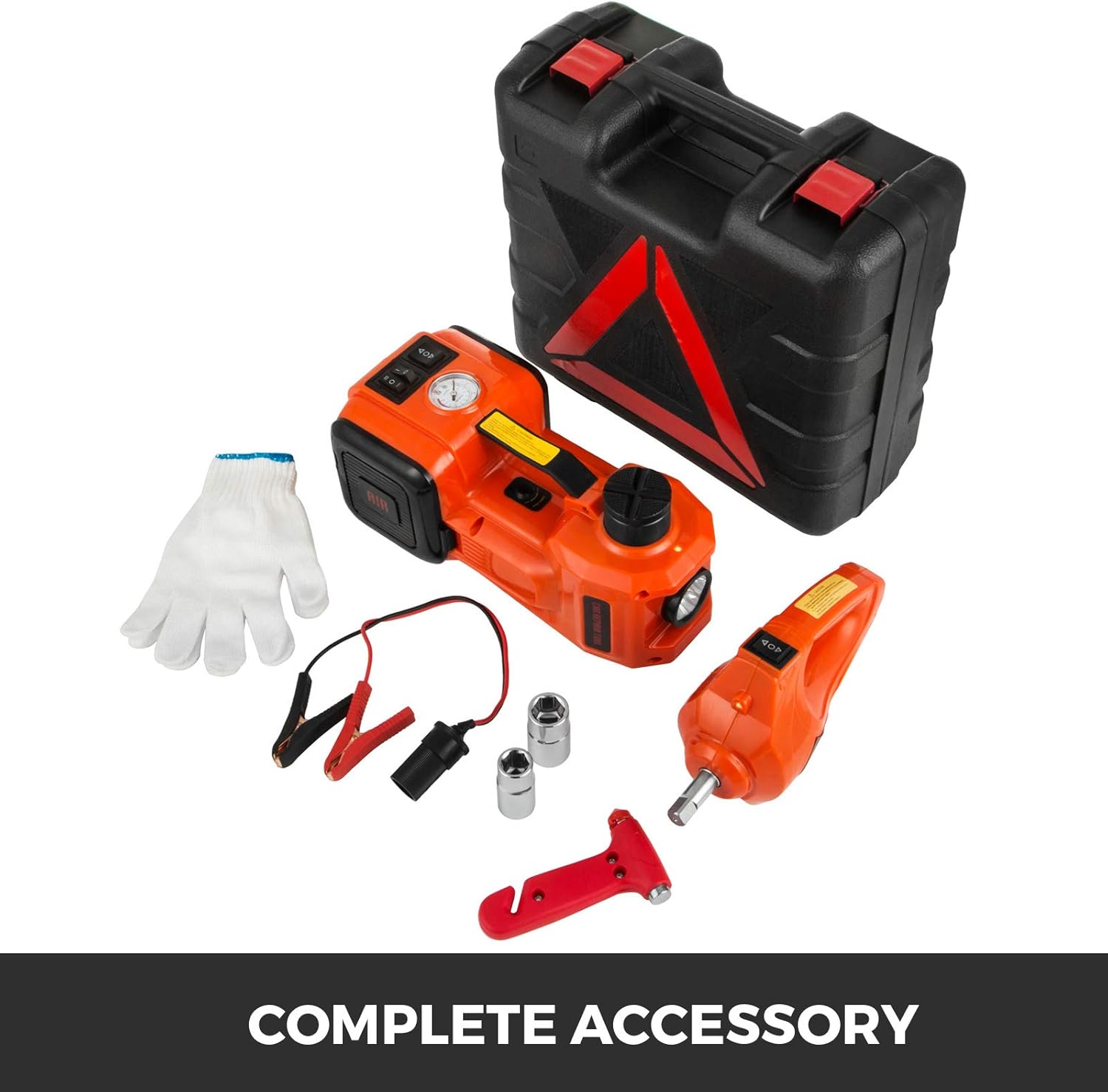 VEVOR Electric Car Jack, Electric Hydraulic Jack 3 Ton(6600 lbs) with Tire Inflator Pump and Electric Wrench