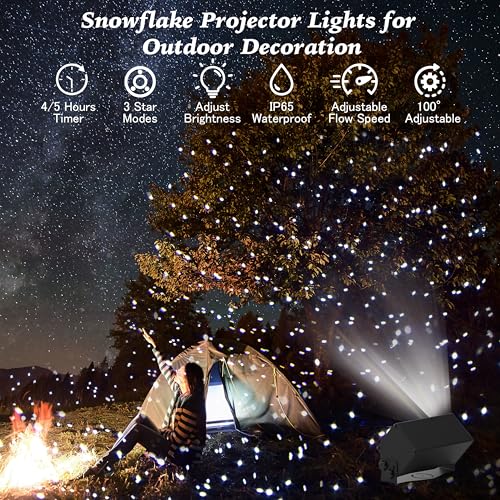 AIRIVO Outdoor Laser Lights Projector, 5 Color Motion Firefly Lights Star Show Projection Light