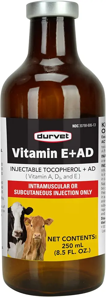 DURVET 090160 Vitamin E + Ad Yellow.250Ml - Kansas Nuitrition - HNZSDS