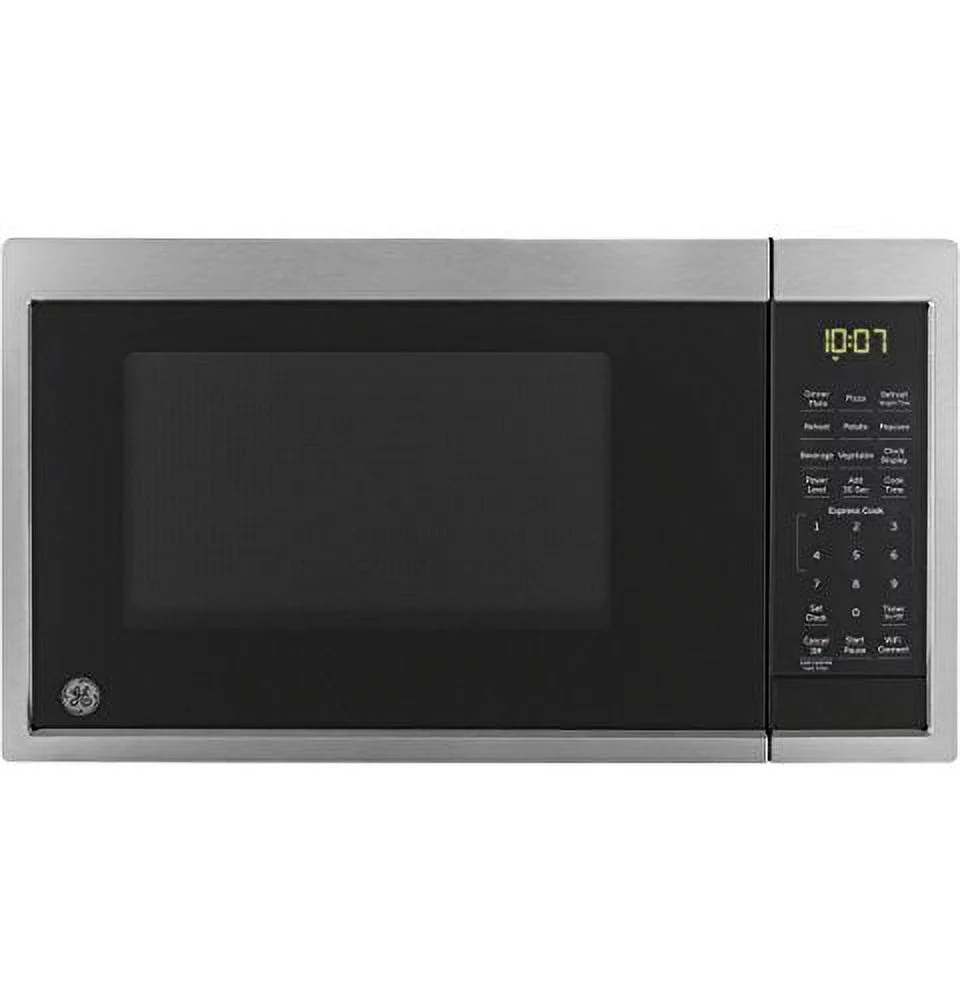 GE Smart Countertop Microwave Oven | Complete with Scan-to-Cook Technology and Wifi-Connectivity | 0.9 Cubic Feet Capacity