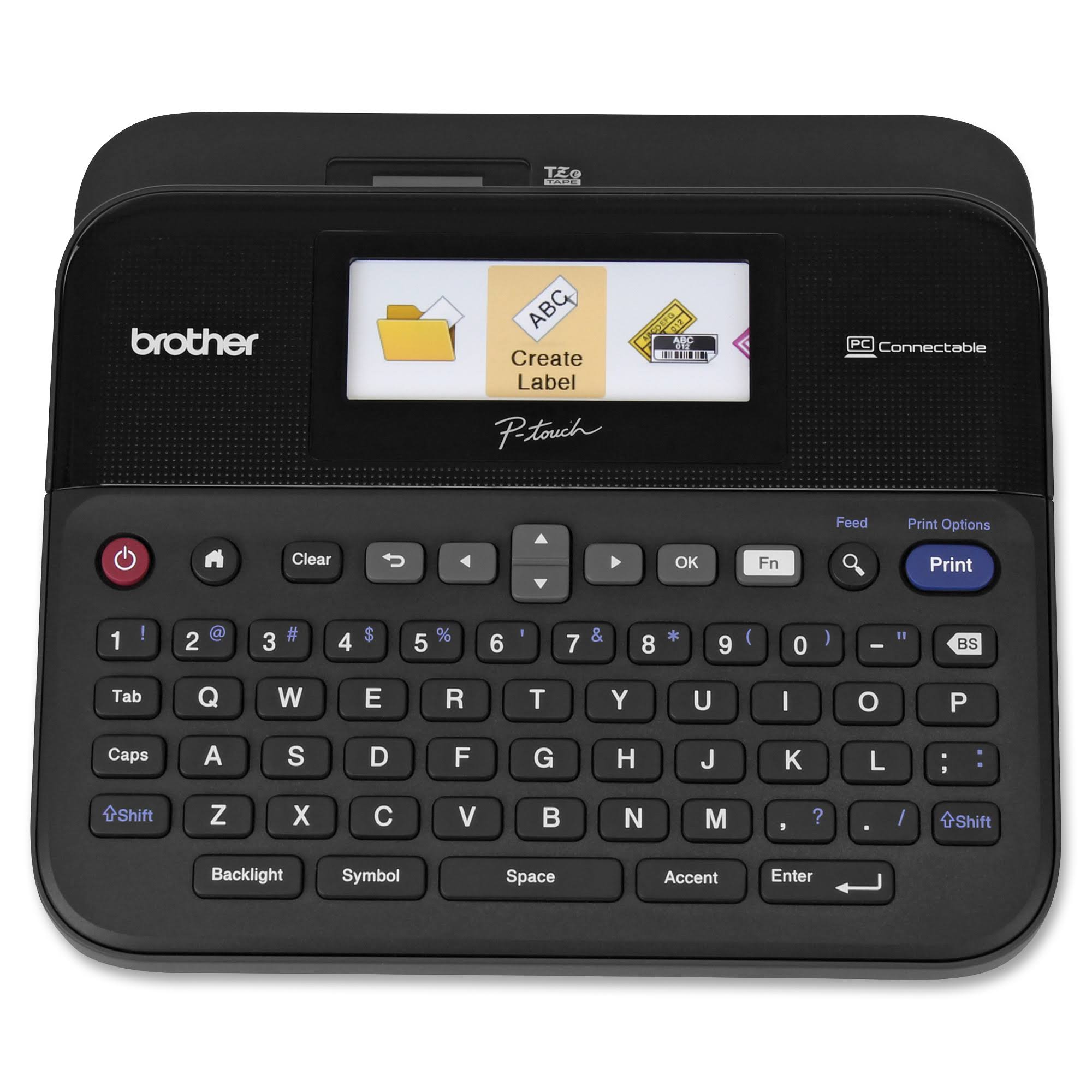 Brother P-Touch PT-D600 Monochrome Thermal Transfer Label Printer - Black/Dark Gray