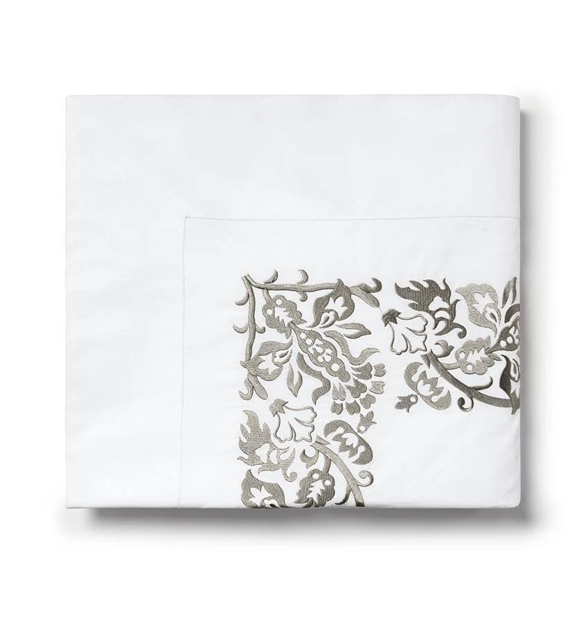 Sferra Saxon Flat Sheet, King - Indigo