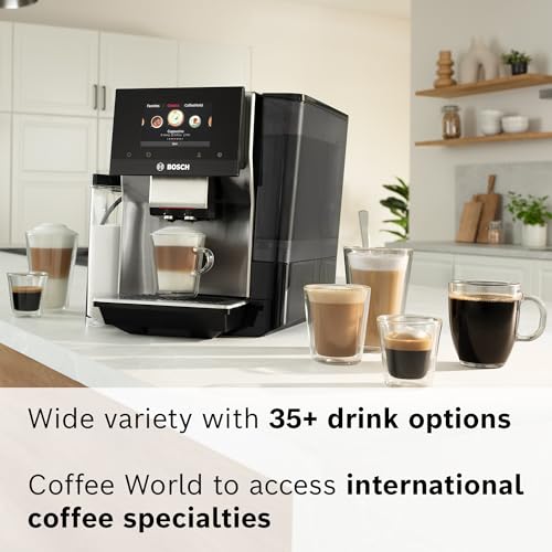 Bosch 800 Series Fully Automatic Espresso Machine – 36 Drinks with Coffee World, Cold Brew, Double Cup, Integrated Milk Container, Smart Features