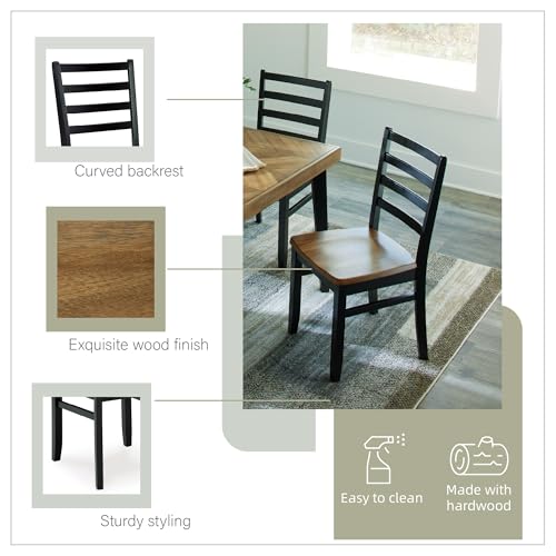 Signature Design by Ashley Caitbrook Rustic 7 Piece Dining Set, Include Table and 6 Chairs, Gray