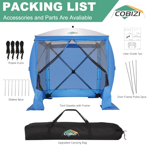 COBIZI 12x12ft Pop up Gazebo Screen Tent Screen House for Camping, Camping Outdoor Screened Gazebo, Canopy Tent