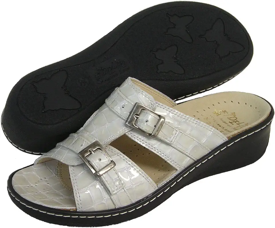 Fidelio Women's Hallux Fabia Bunion Relief Slide Sandal 43553 (Croco/Porzellan) - Kansas Nuitrition - HNZSDS