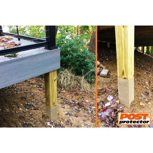Post Protector 6 pc. 6 in. x 6 in. x 60 in. In-Ground Post Decay Protection, 6660C6