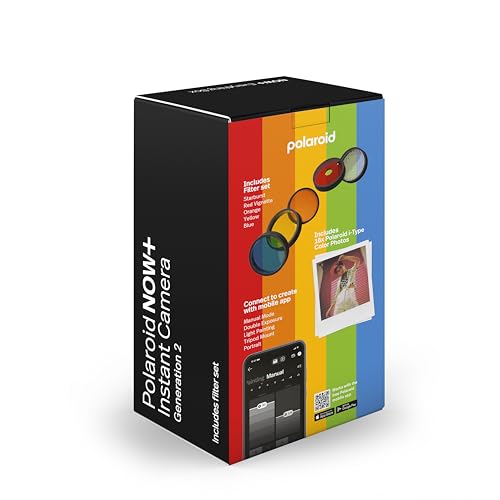 Polaroid Now+ 2nd Generation I-Type Instant Film Bluetooth Connected App Controlled Camera - White (9077)