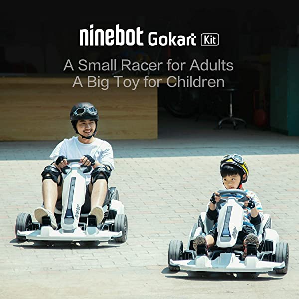Segway Ninebot Electric GoKart Pro and Gokart Bundle, Outdoor Race Pedal Go Karting Car for Kids and Adults, Adjustable Length and Height
