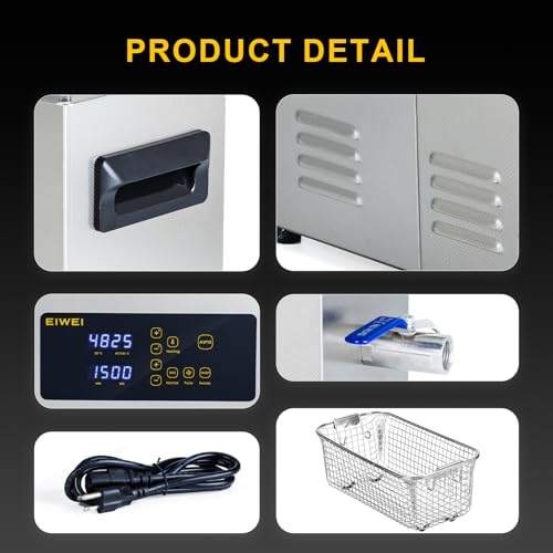 3L Ultrasonic Cleaner, One-Touch Cleaning, Heating, Dual-Frequency, Sweep Frequency, Touch Ultrasonic Cleaning Machine for Labs,Carburetor,Jewelry
