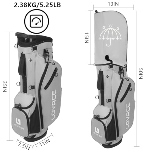 14-Way Golf Stand Bag, Lightweight Golf Bag with Stand for Men and Women