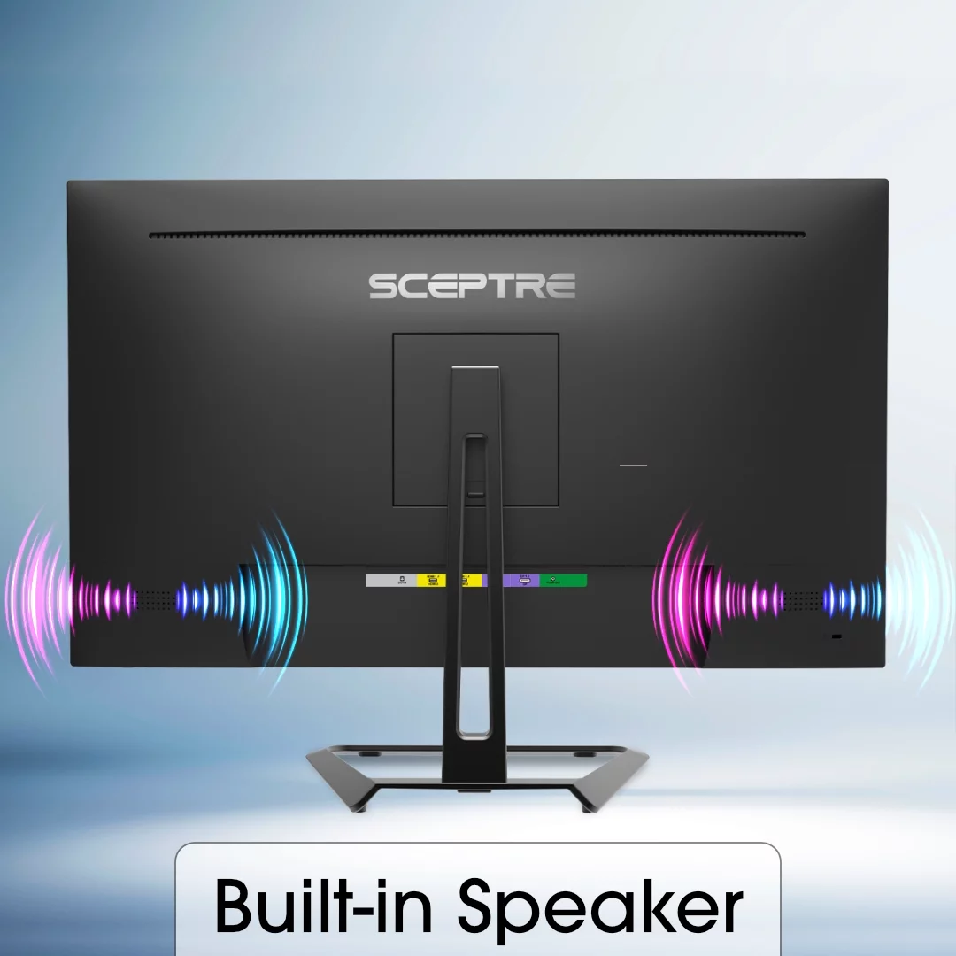 Sceptre 4K IPS 27" 3840 x 2160 UHD Monitor up to 70Hz DisplayPort HDMI 99% sRGB Build-in Speakers, Machine Black (U275W-UPT)