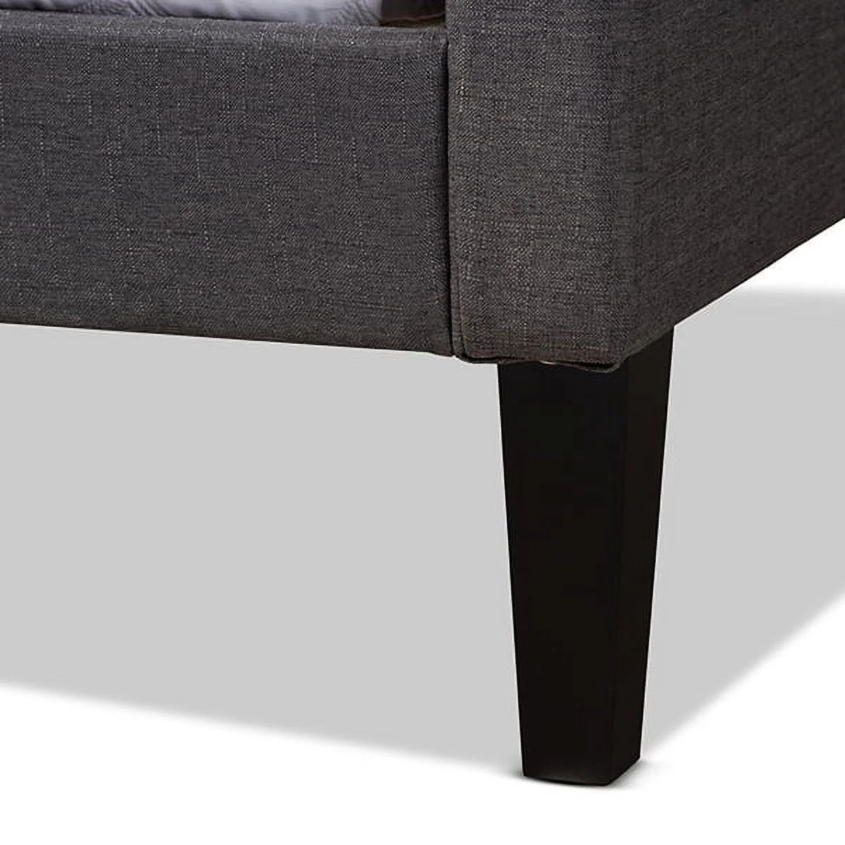 Baxton Studio Packer Modern and Contemporary Grey Fabric Upholstered Twin Size Sofa Daybed