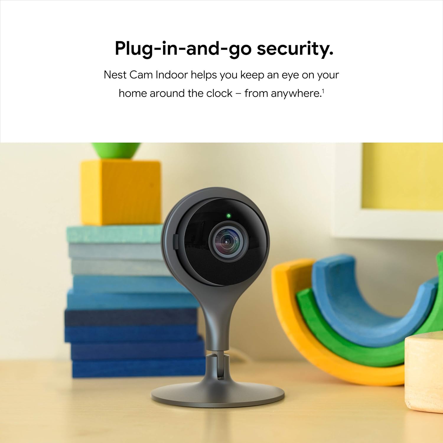 Google Nest Cam Indoor - 1st Generation - Wired Indoor Camera - Control with Your Phone and Get Mobile Alerts