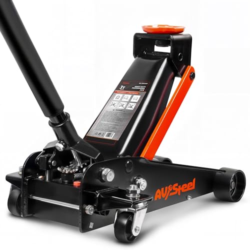 3 Ton Floor Jack (6600 lbs), Heavy Duty Hydraulic Jack for Car, Heavy-Duty Floor Jack with Single Piston Pump