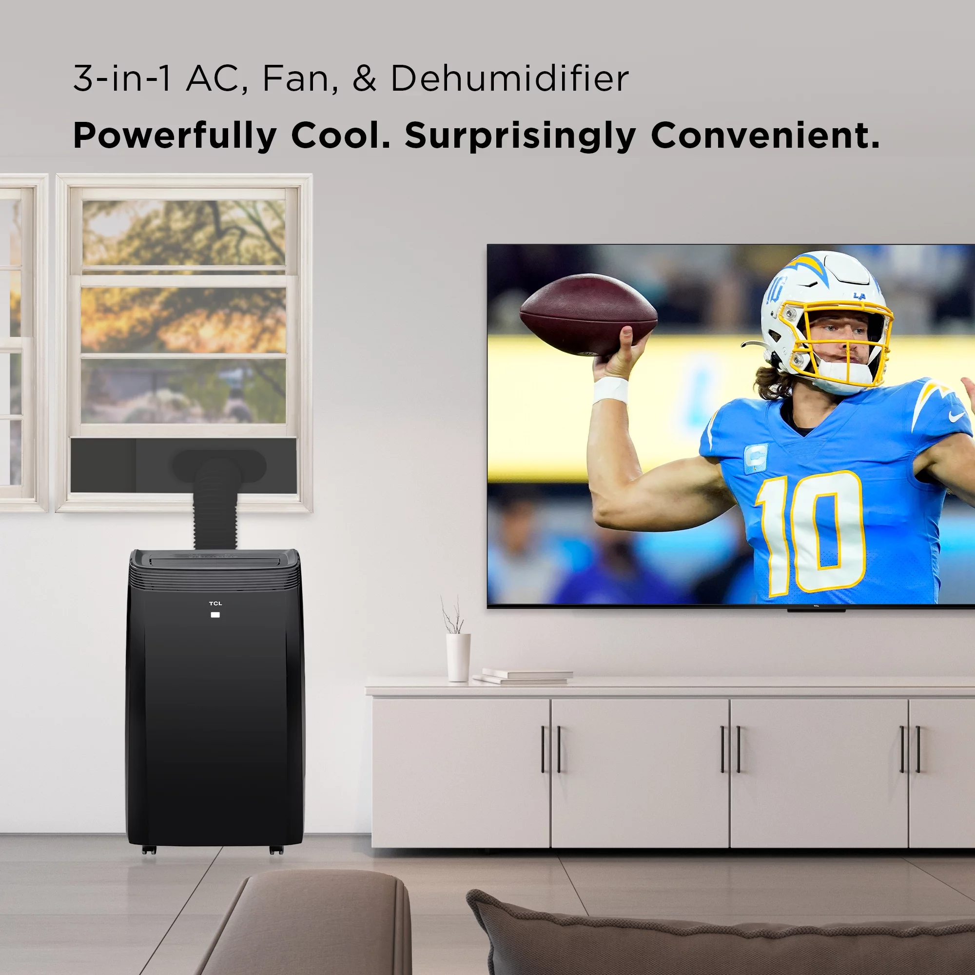 TCL 10,000 BTU Smart Portable Air Conditioner, Black, W10P95-B