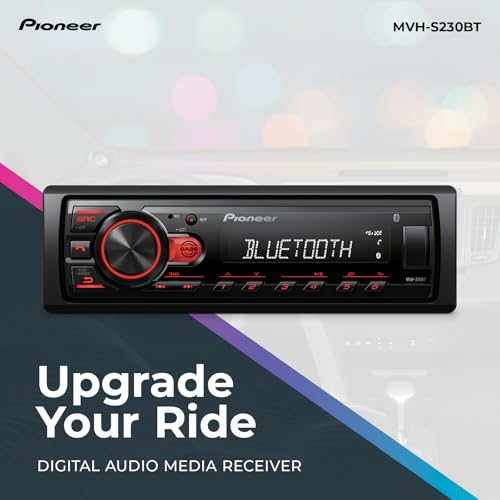 Pioneer MVH-S322BT Bluetooth Car Stereo with USB/AUX Inputs, Smartphone Connectivity, Pioneer Smart Snyc