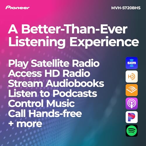 Pioneer MVH-S322BT Bluetooth Car Stereo with USB/AUX Inputs, Smartphone Connectivity, Pioneer Smart Snyc
