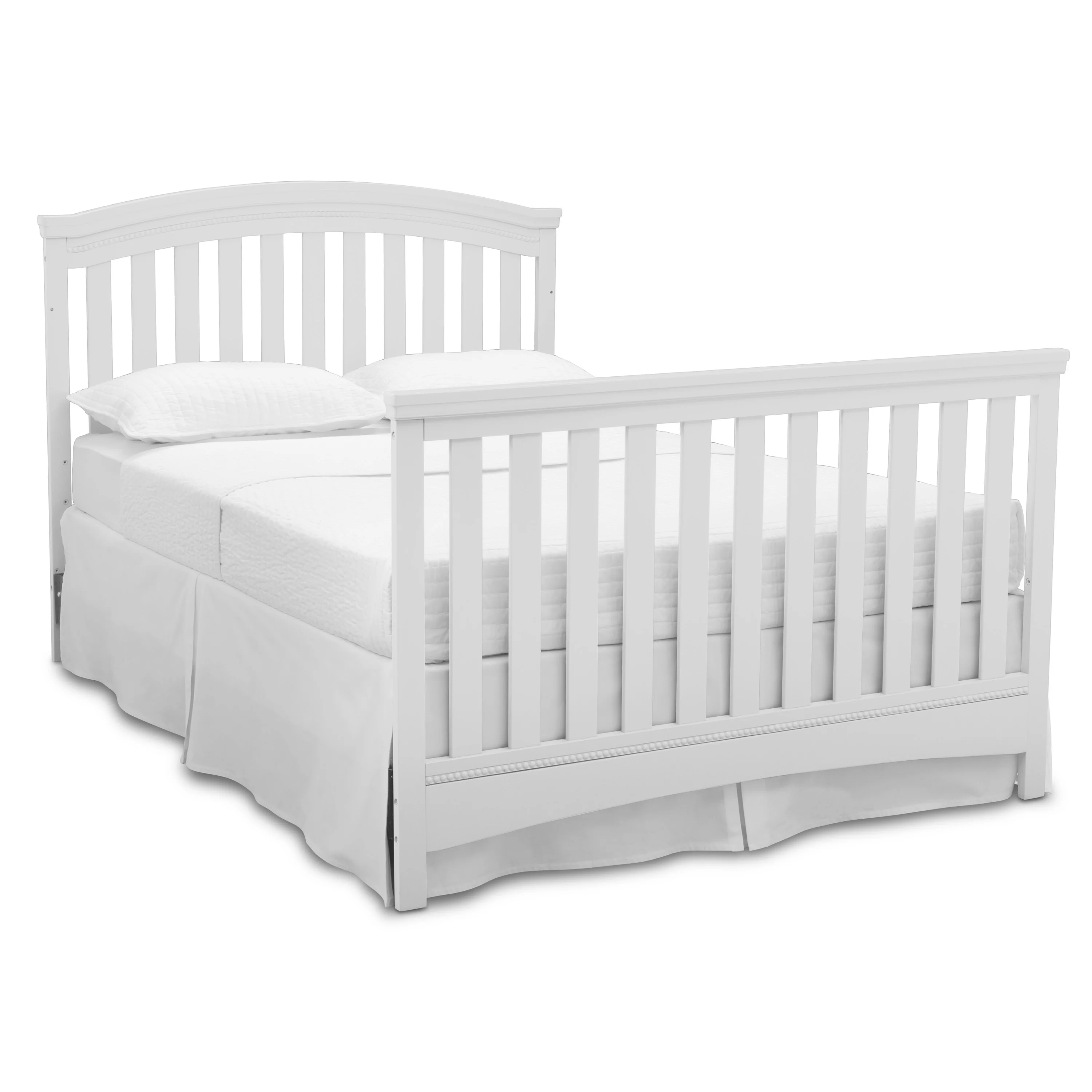 Delta Children Emerson 4-in-1 Convertible Crib - Greenguard Gold Certified, Bianca White