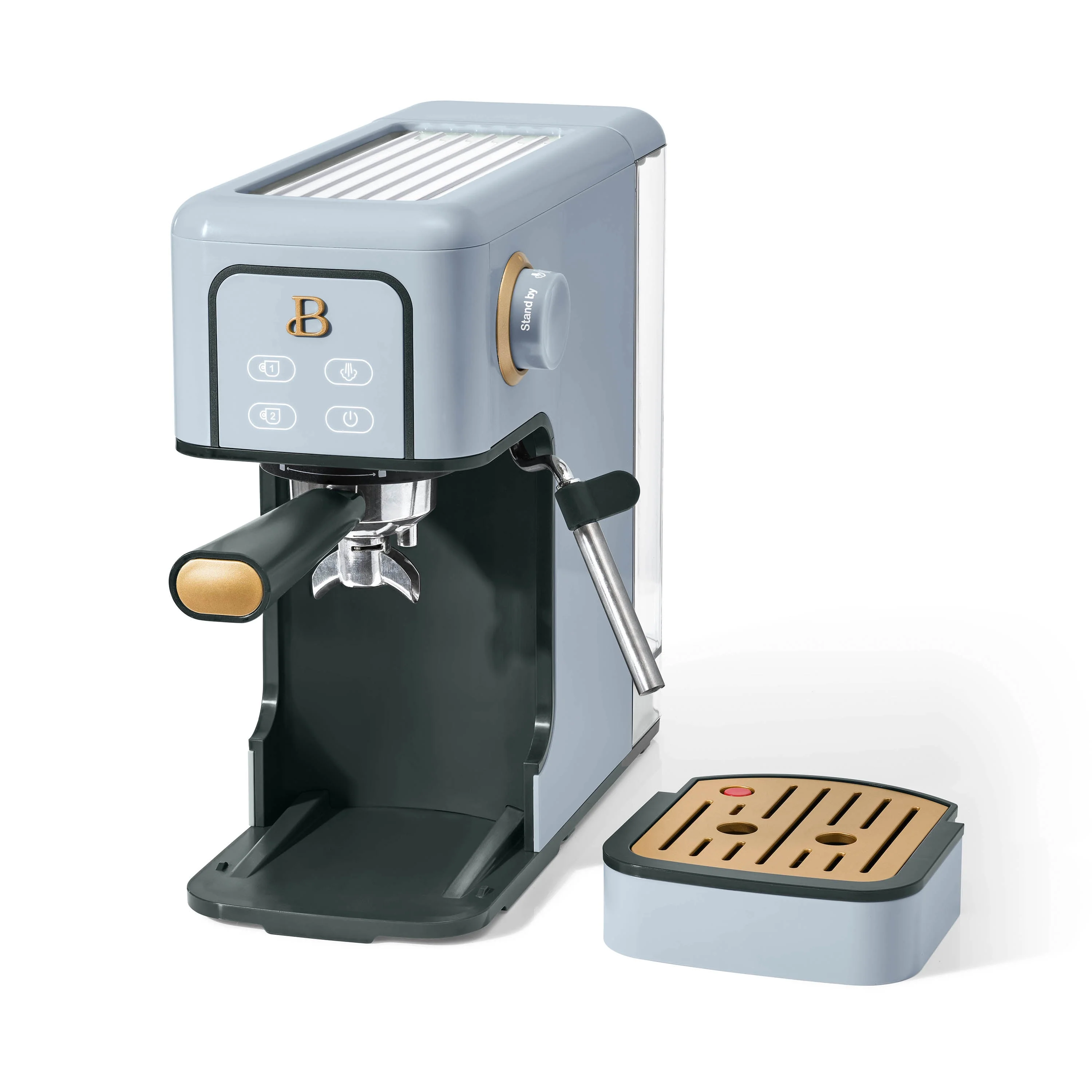 Beautiful Slim Espresso Maker with 20-Bar Pressure, White Icing by Drew Barrymore