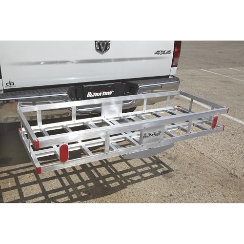 Ultra-Tow Aluminum Hitch Cargo Carrier - 500-Lb. Capacity, Silver, 60in. x 22.5in. x 8in.H