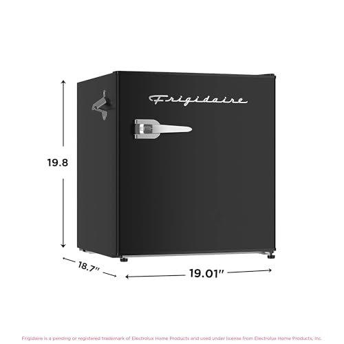 Frigidaire EFR176 Retro Compact Fridge with Chiller Mini Refrigerator with Built-in Bottle Opener for Office, Bedroom, Dorm Room or Cabin