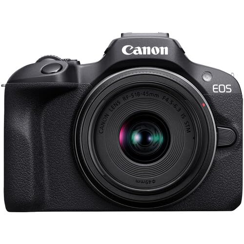 Canon EOS R100 Mirrorless Camera with 18-45mm Lens Bundle with Canon 200ES EOS Shoulder Bag + 64GB Extreme PRO Memory Card