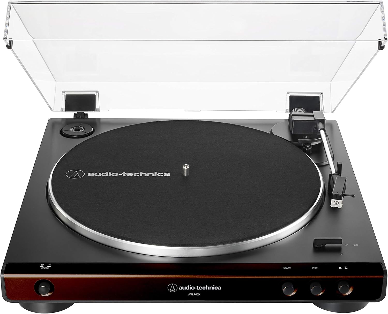 Audio-Technica AT-LP60XBT-BK Fully Automatic Bluetooth Belt-Drive Stereo Turntable, Black, Hi-Fi, 2 Speed, Dust Cover, Anti-Resonance