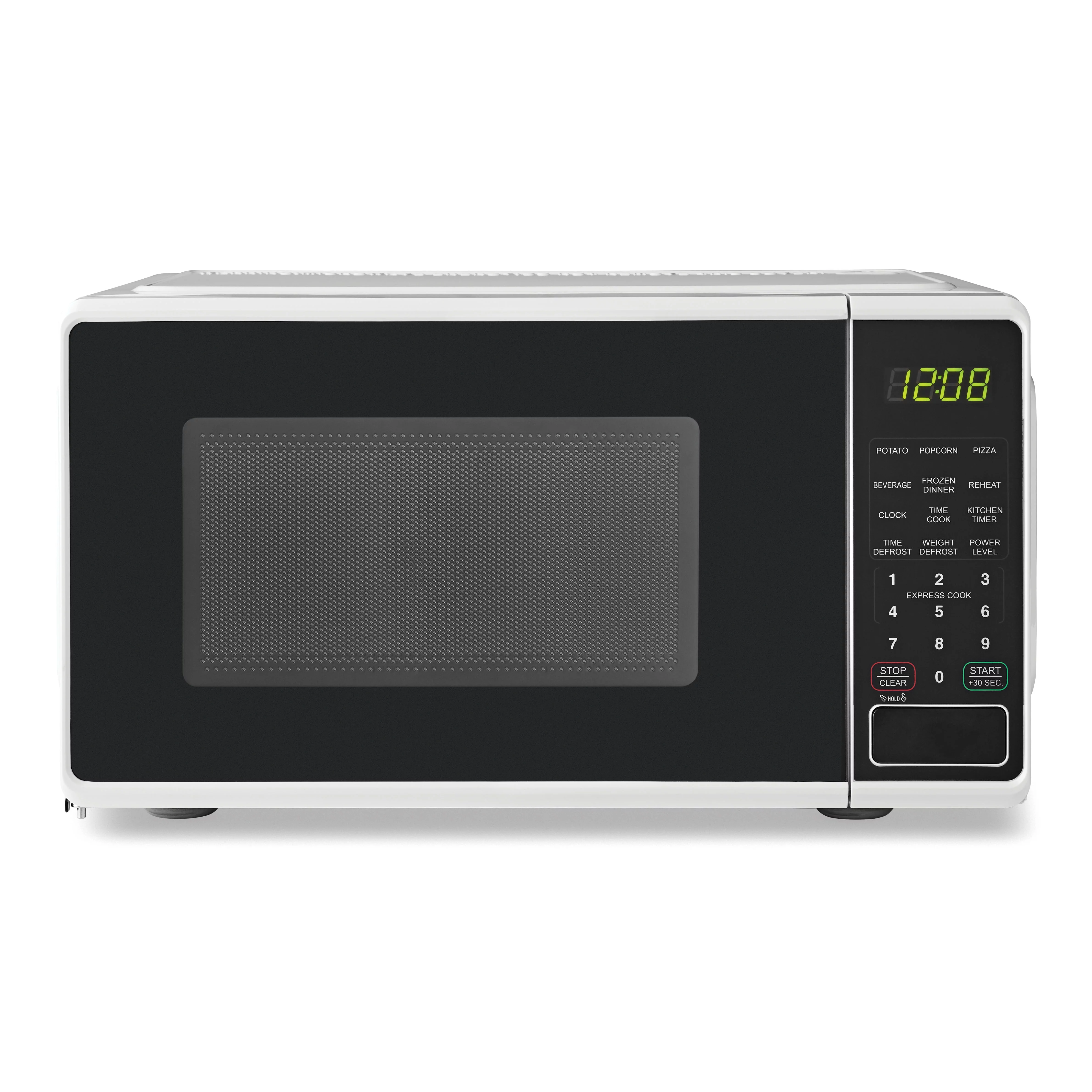 Mainstays 0.7 Cu ft Compact Countertop Microwave and Galanz 1.7 Cu ft One Door Mini Fridge Bundle