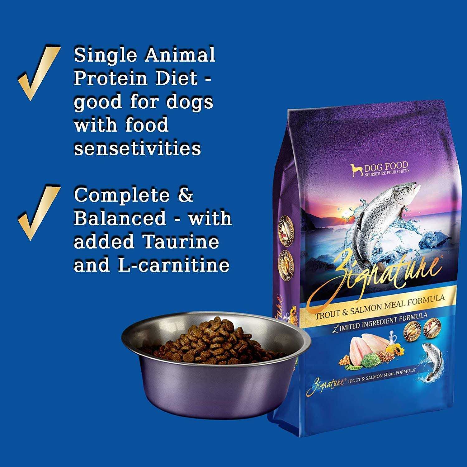 Zignature Dry Dog Food Trout Salmon Formula - Pet Supplies online store