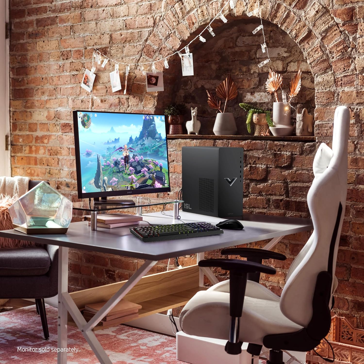 Victus 15L Gaming Desktop HyperX Bundle, 13th Generation Intel Core i7-13700F, 16 GB RAM, 512 GB SSD, NVIDIA GeForce RTX 3060 Graphics