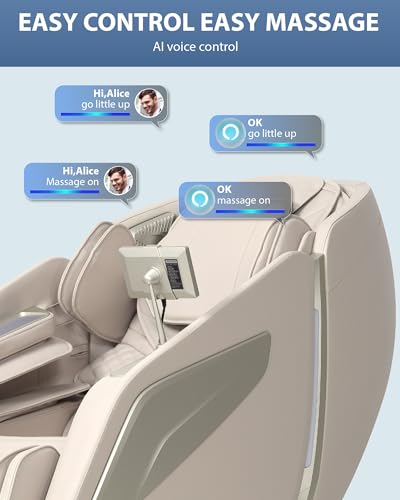 4D Massage Chair: Full Body Zero Gravity Massage Chair Full Body SL Track Chair Massage Black