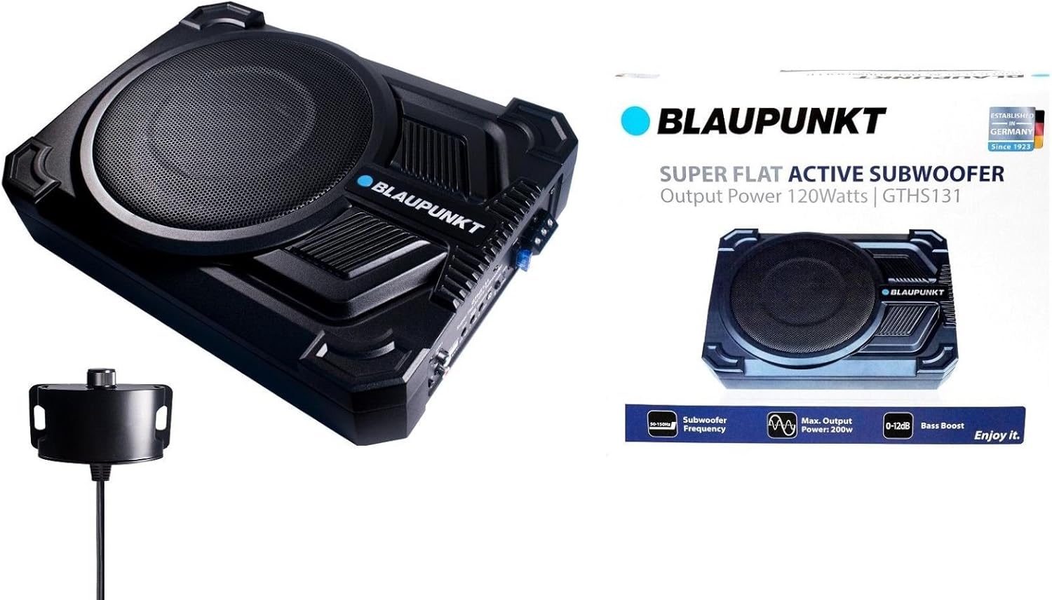 BLAUPUNKT GTHS131 200W 10 CAR Under SEAT Super Slim Powered SUBWOOFER Enclosed
