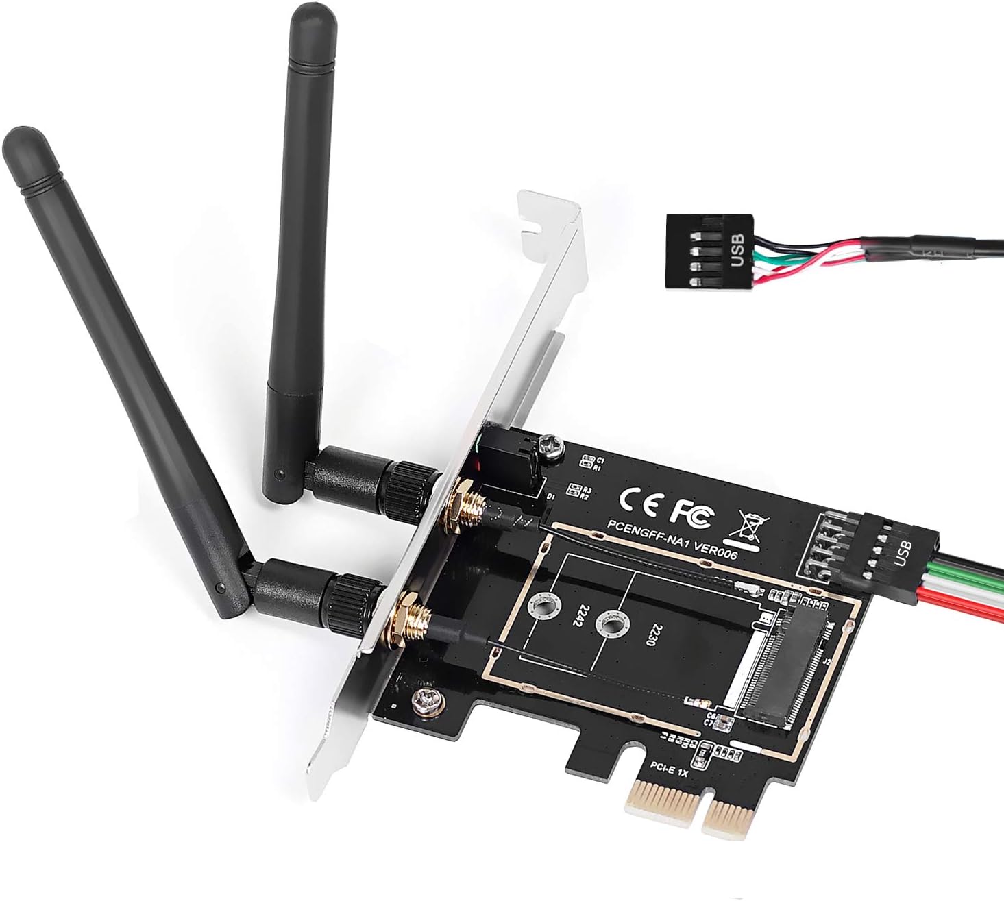 MZHOU M.2 SSD to PCIe 3.0 X4 Adapter Card for M.2 SSD (m Key) and SATA (b Key) 22110 2280 2260 2242 2230 to PCI-e 3.0 x 4 Host Controller Expansion