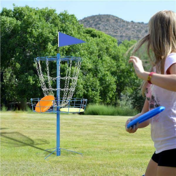 Disc Golf Goal Target Basket Practice Frisbee Game Cross Chain Outdoor