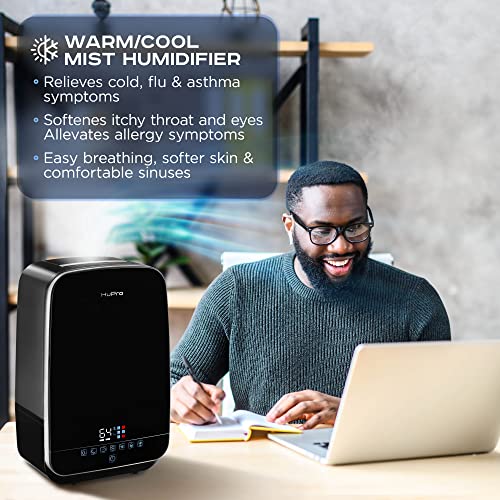 Humidifier for Large Room, Home, Humidifier for Bedroom - Large Capacity 5.5L - Warm & Cool Mist Humidifier, Ultrasonic Humidifiers